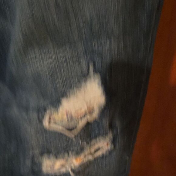 Imperial Girls Dark Blue Distressed Skinny Jeans - Picture 4 of 7